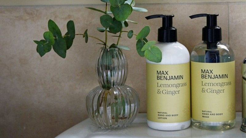 Max benjamin | set | lemongrass & ginger | hand and body wash & lotion, , medium-null