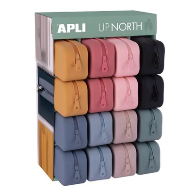Apli silicone pencil case up north, L.pink, medium
