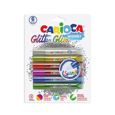 Glitter glue spark 6 χρώματα – carioca