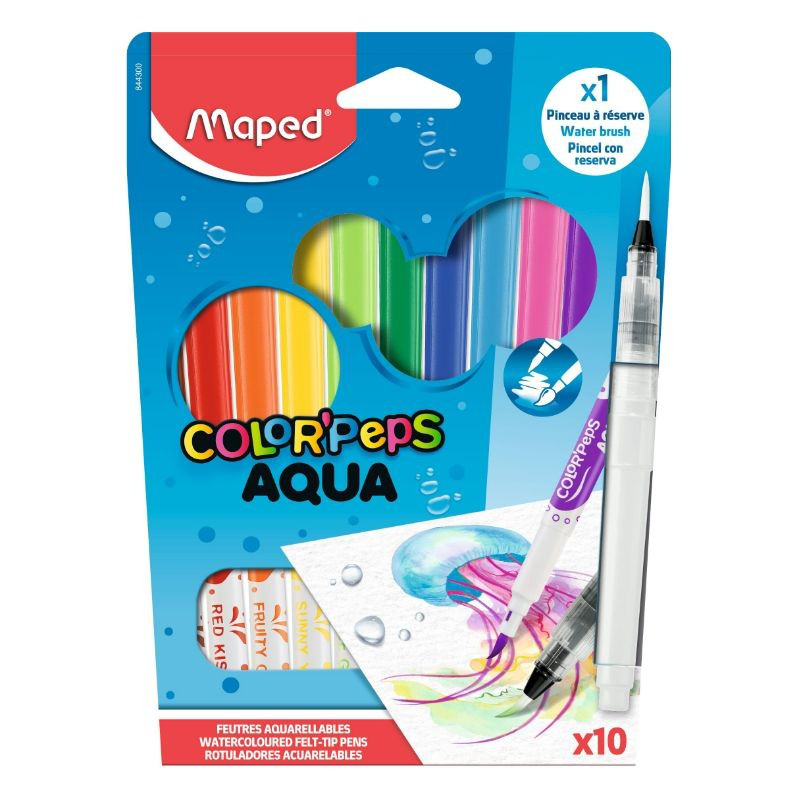 &Mu;&alpha;&rho;&kappa;&alpha;&delta;ό&rho;&omicron;&iota; color&rsquo;peps felt tip pens 10pcs maped, , medium-null