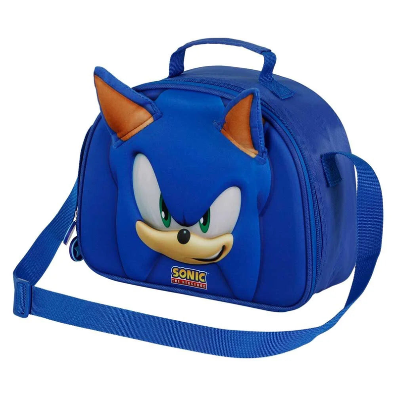 Sonic the hedgehog face 3d lunch bag-null