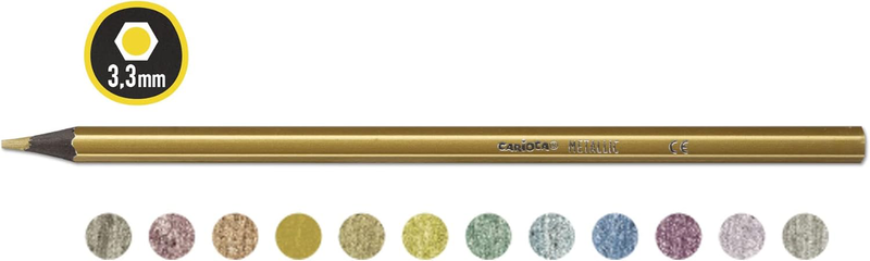 Product image: Carioca metallic 12 coloured pencils, , medium-null