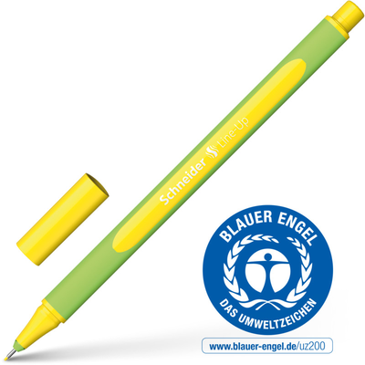 Pen fineliner line-up 04 golden-yellow, Yellow, medium