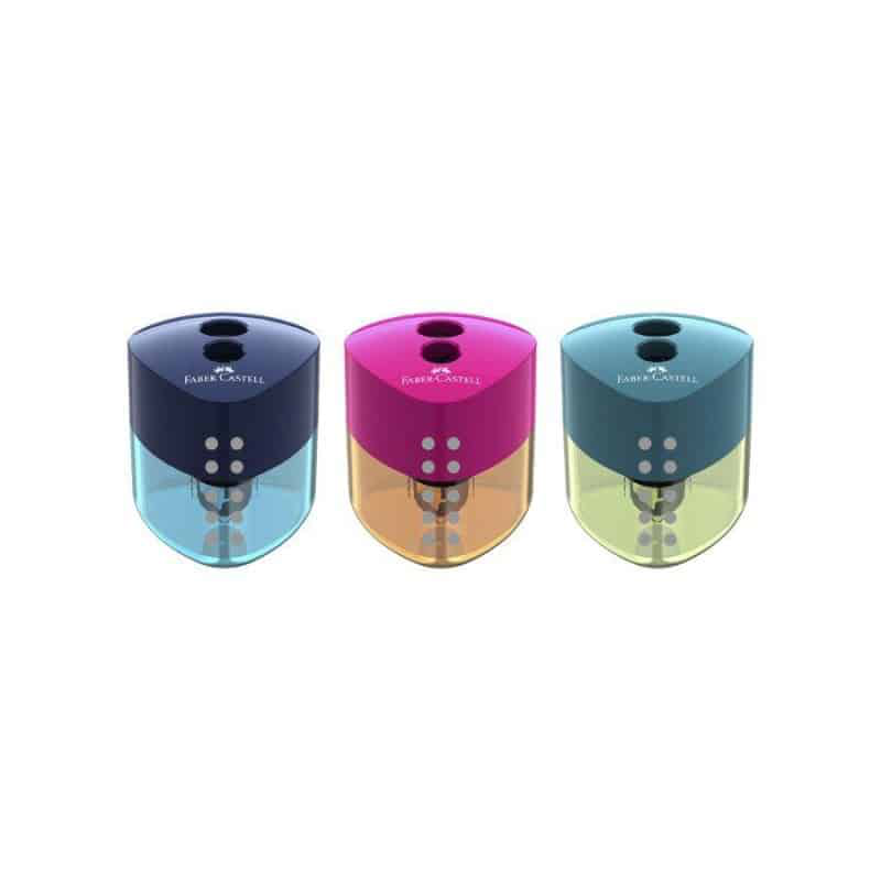 Faber castell grip auto double hole sharpener (3 colors)-null