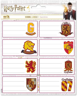 Harry potter self-adhesive labels - gryffindor