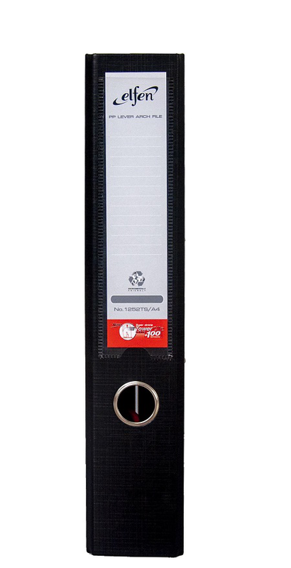 Elfen file plastic super strong a4 75mm black 00001, , medium-null