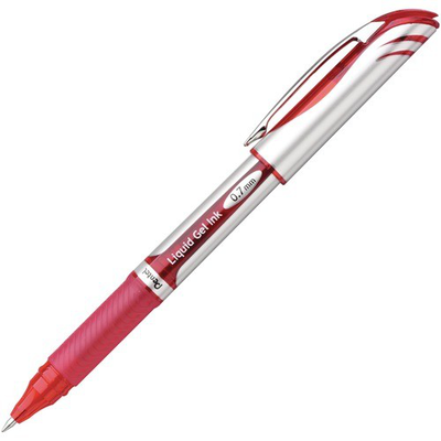 Pentel energel® deluxe liquid gel pen 0.7, red ink, , medium
