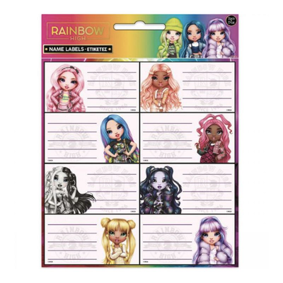 Gim labels 2 pieces - rainbow high, , medium