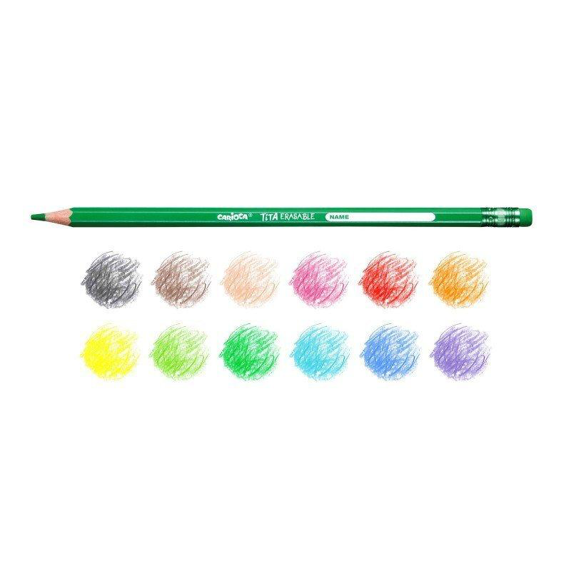 Carioca tita 12 erasable colored pencils, , medium-null