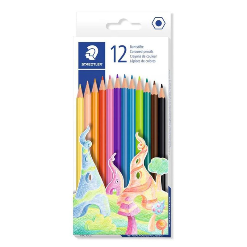 Staedtler coloured pencil hexagonal 12 pcs, , medium-null