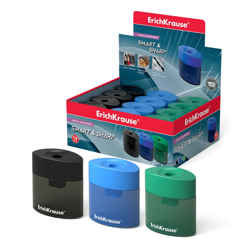 Product image: Erichkrause plastic sharpener smart&sharp with container 21833, , medium-null