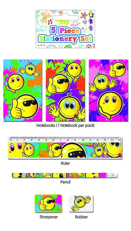 5 piece smile stationery sets, , medium-null