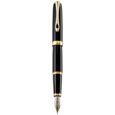 Diplomat fp exc. A2 black lacquer gold 14 ct, , medium