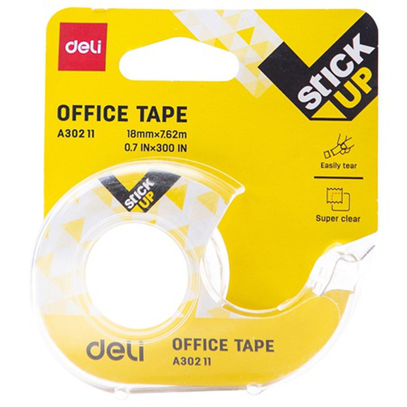 Product image: Deli transparent tape 18mmx7.62m with dispenser blister, , medium-null
