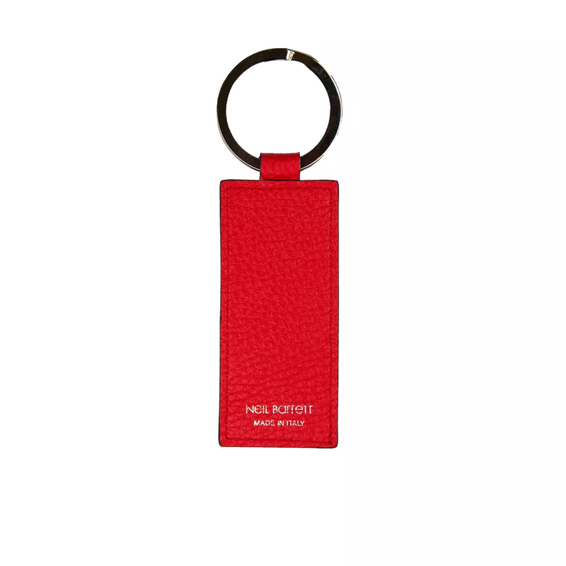 Red leather men keychain-null
