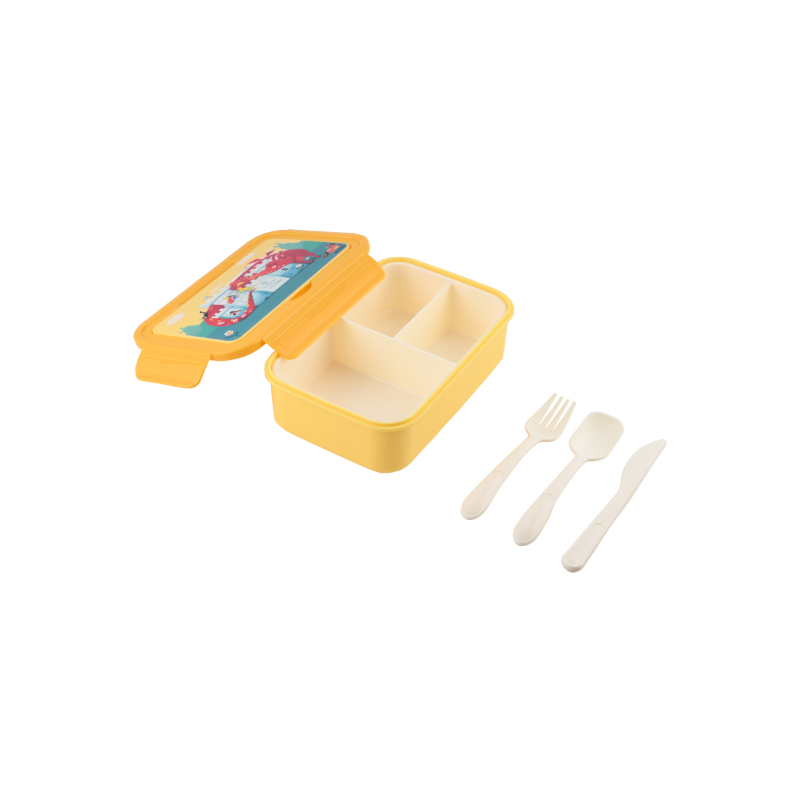 Estia lunch box 3 compartments with cutlery 1400ml - fortress dragon, , medium-null