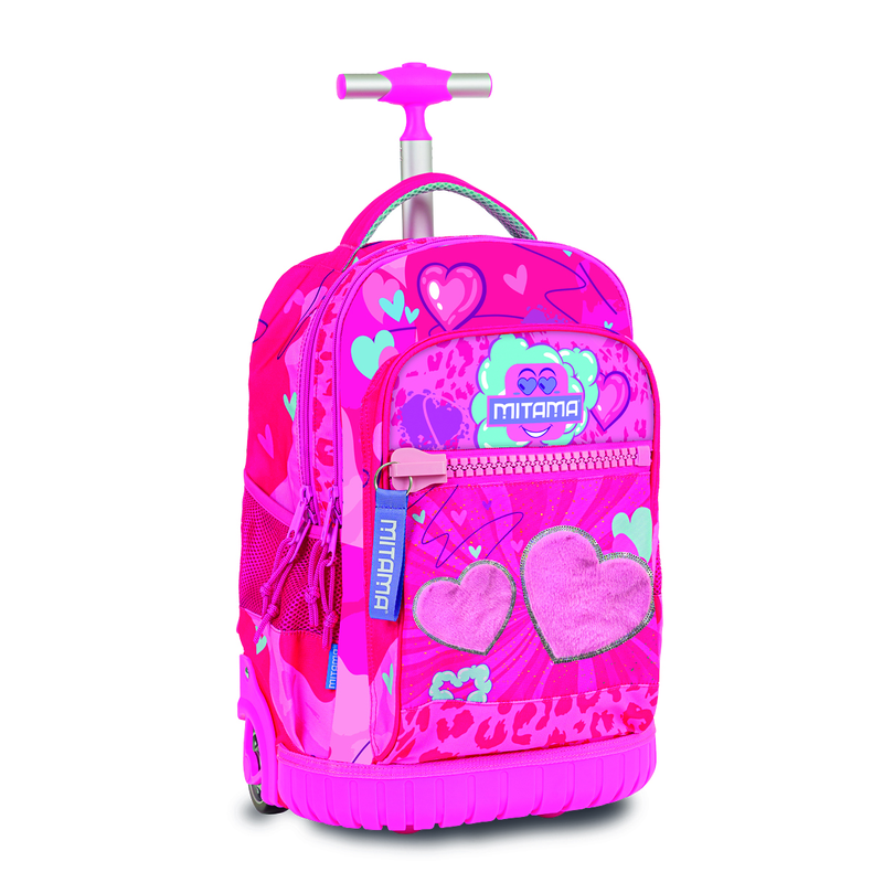 Mitama25 backpack trolley furry pink-null