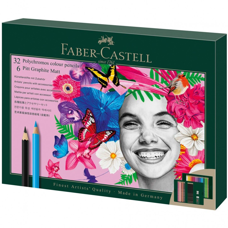 Faber castell polychromos & graphite matte, 40-piece gift set, , medium-null