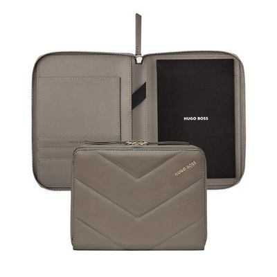 Hugo Boss conference folder zip a5 triga taupe, Taupe, medium