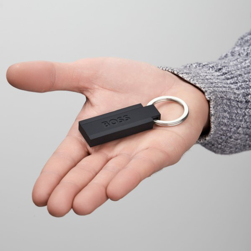 Boss key ring edge iconic black, , medium-null