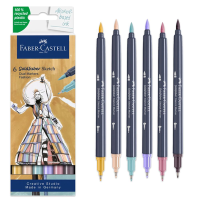 Goldfaber sketch markers, fashion - box of 6, , medium