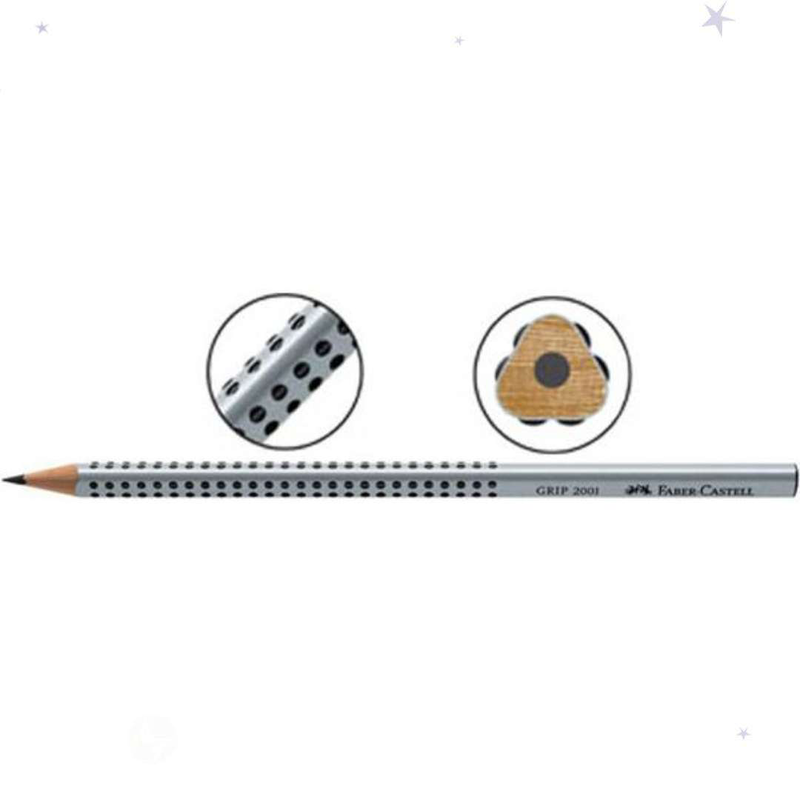 Product image: Μολύβι γραφης faber castell grip 2001 grey 2-hb σχολικο-null