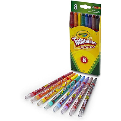 Twistable crayons, 8 traditional colors, , medium