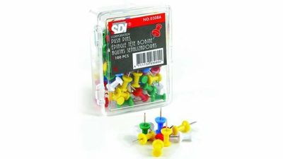 Sdi push pins coloured 100 pcs box, , medium