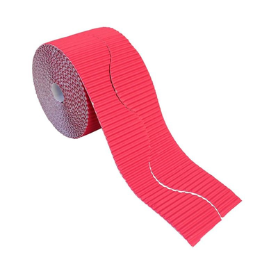Board border (corrugated cardboard)  57mm x 15m wave scarlet, , medium