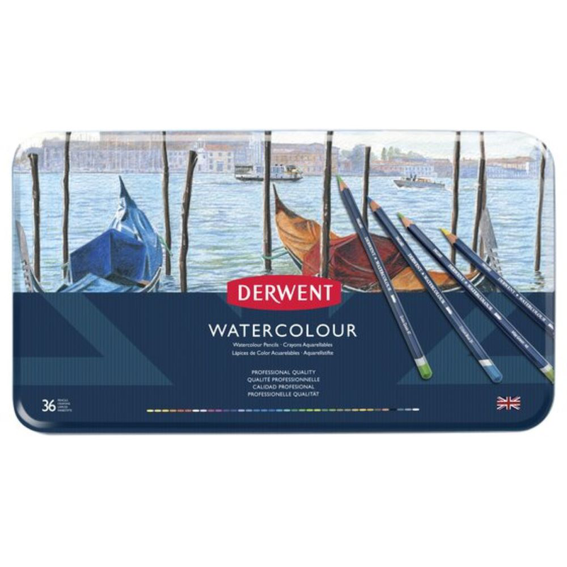Product image: Derwent watercolour pencils 36 tin, , medium-null