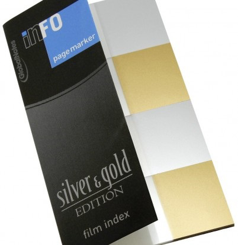 Info page marker gold & silver edition 4x20x42.5mm 4 x25 sheets, , medium-null