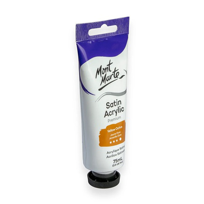 Product image: Mont marte satin acrylic 75ml yellow orche pmsa7525_v01, , medium-null