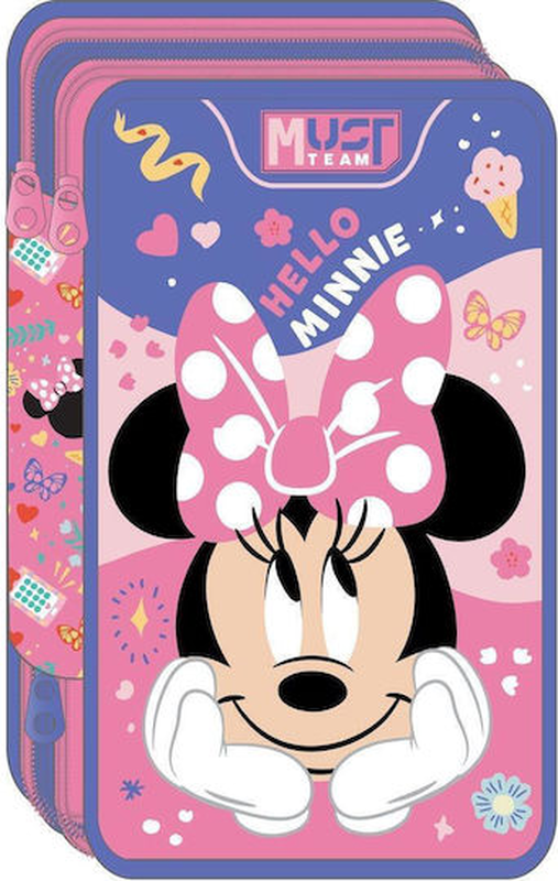 Must triple pencil case 12x6x19.5cm minnie, , medium-null