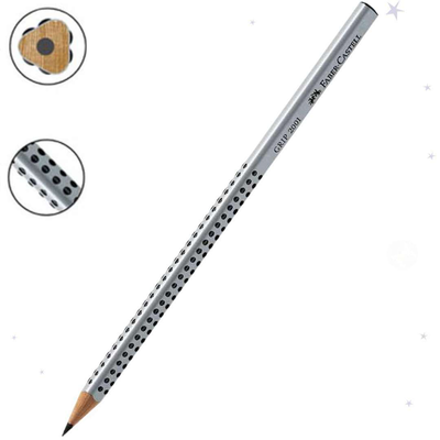 Μολύβι γραφης faber castell grip 2001 grey 2-hb σχολικο, Grey, medium