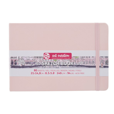 Talens art creation sketchbook pastel pink - 21x14.8cm 140g 80 sheets rt, , medium