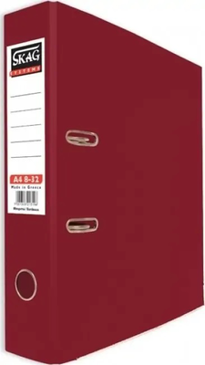 Skag box file 8cm a4 8-32 maroon, , medium