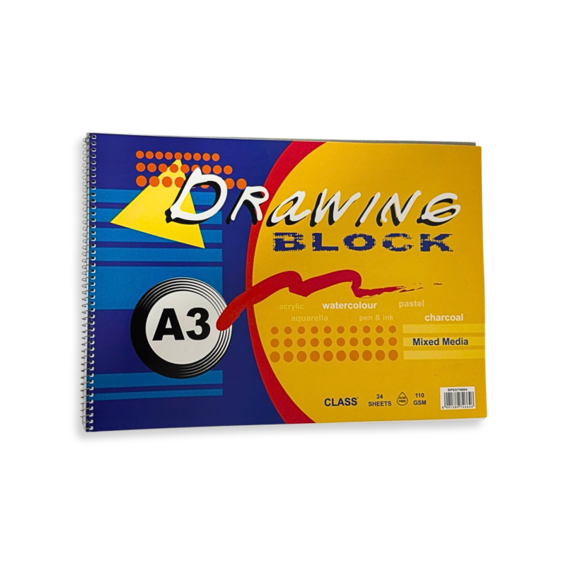 Class drawing block a3 24sh 110gsm spiral, , medium-null