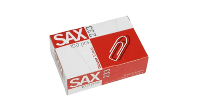 Paper clips sax 30mm 100 pcs box, , medium