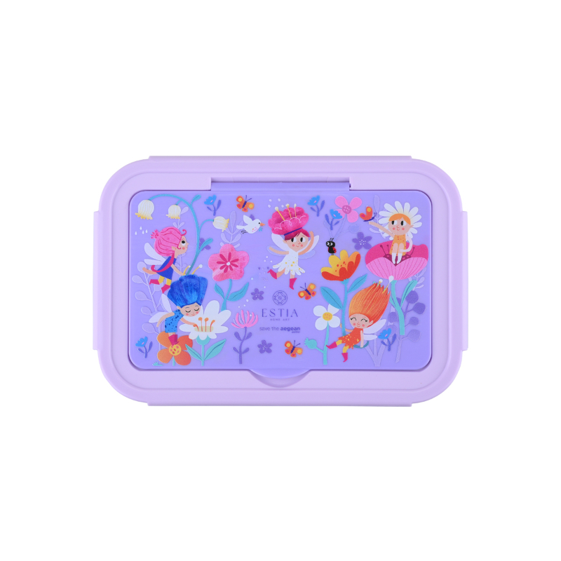 Estia lunch box 3 compartments with cutlery 1400ml fairy tales, , medium-null