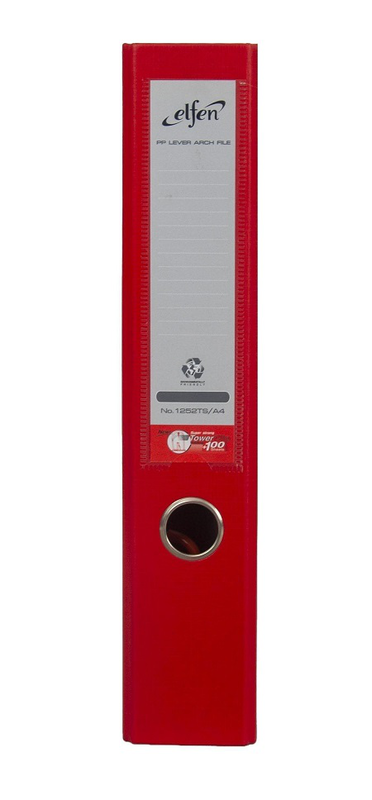 Elfen file plastic super strong a4 75mm red 0101, , medium-null