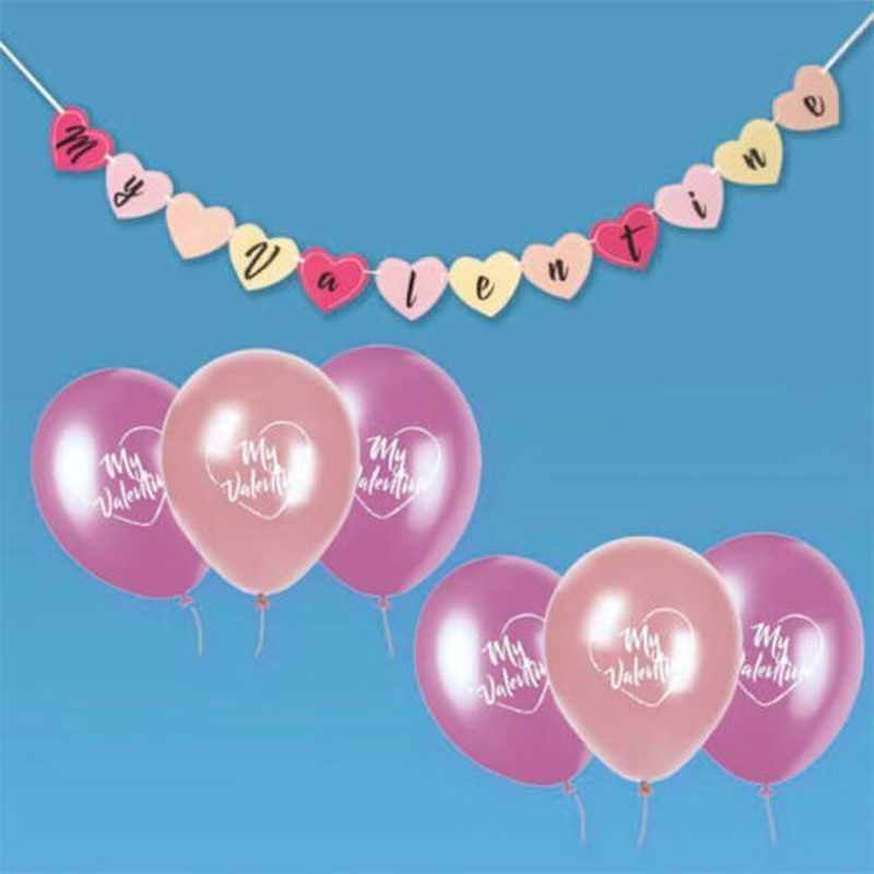 Product image: Valentines day 2 in 1 bunting and balloons, , medium-null