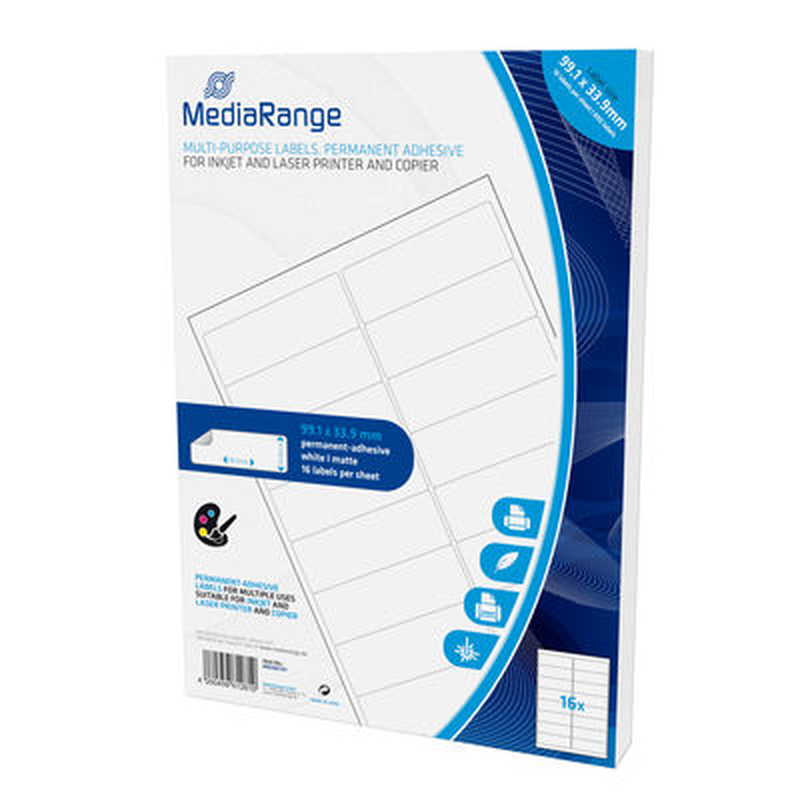 Mediarange multi-purpose labels, permanent adhesive, 99.1x33.9mm, , medium-null