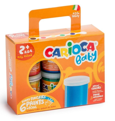 Finger paint baby assorted colors 80 ml - 6 pcs