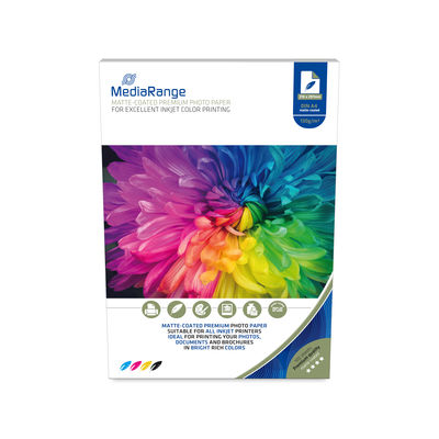 Mediarange dina4 inkjet paper matte-coated 130g, , medium