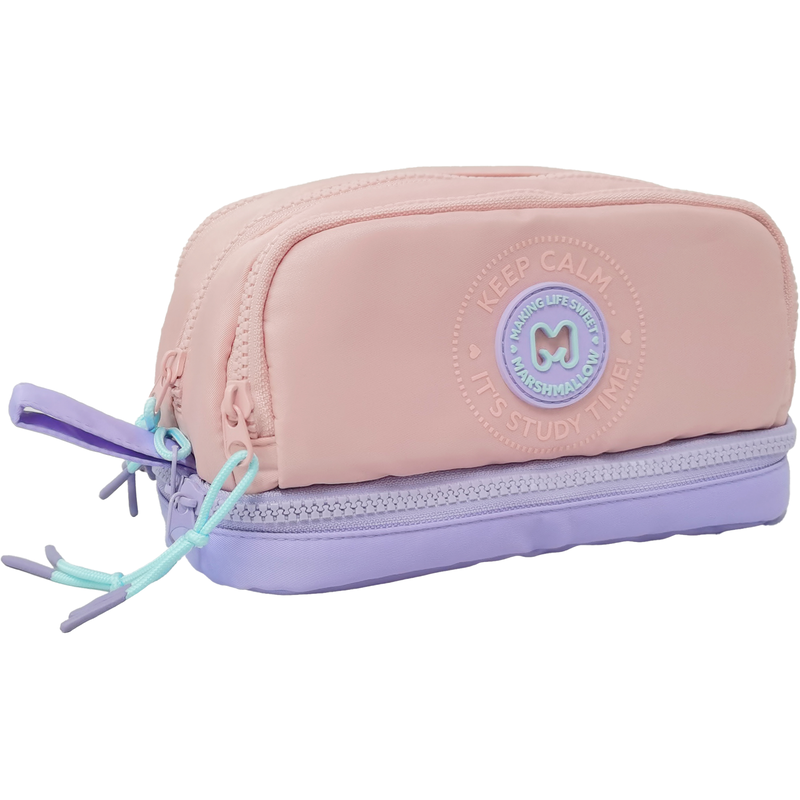 Marshmallow multi pocket pencil case 65902 (1pc random selection of color), , medium-null