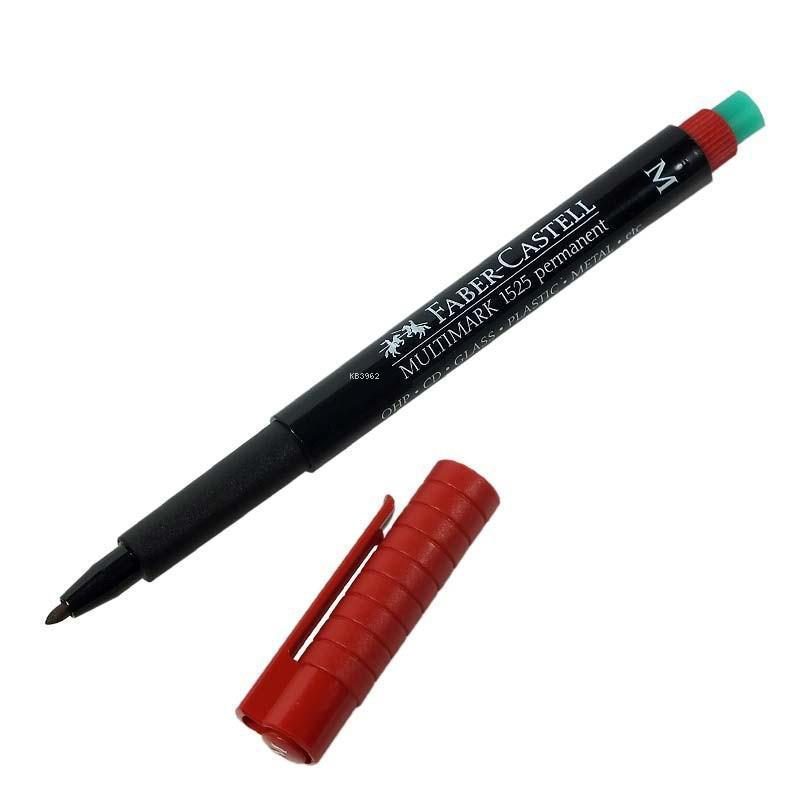 Faber castell multimark 1525 permanent red medium marker, , medium-null