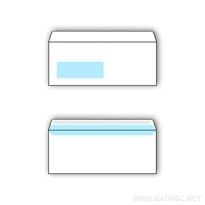 Tto white envelopes 110 x 230  1000pcs with window 400284, , medium