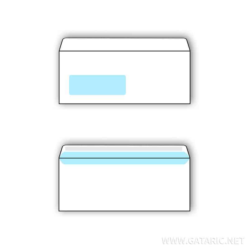 Product image: Tto white envelopes 110 x 230 1000pcs with window 400284, , medium-null