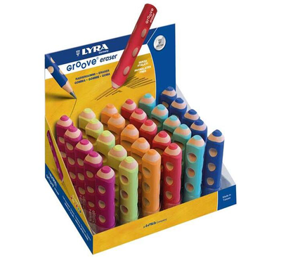 Lyra groove eraser, Yellow, medium