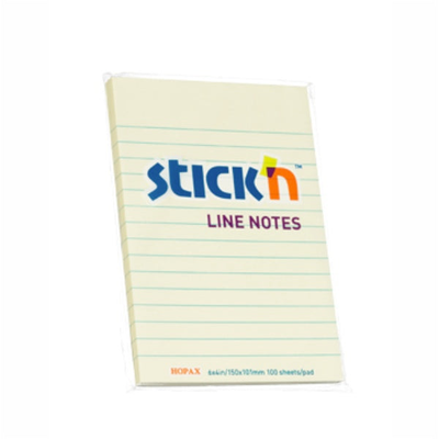 Sticky notes with lines 152x101mm stickn, , medium